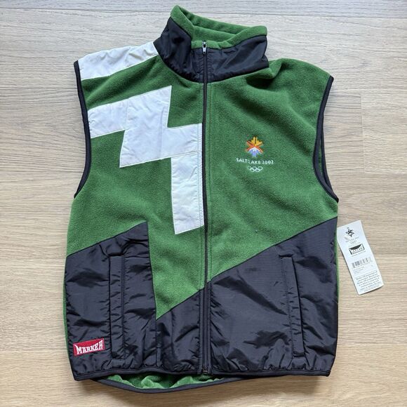Marker Jackets & Blazers - Marker Olympics Jacket Adult XS Volunteer Vest Salt Lake City 2002 Zip Fleece